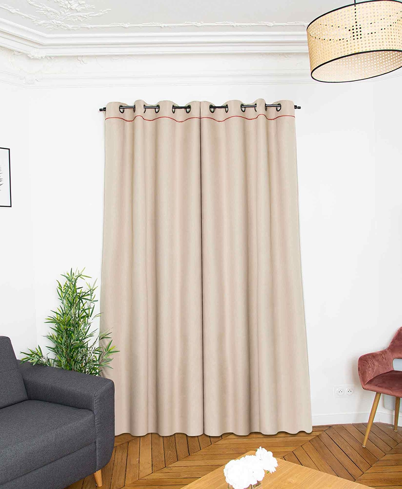 Rideau anti bruit Confort ANDORA 15dB Rid'phonic Elegant et Design.